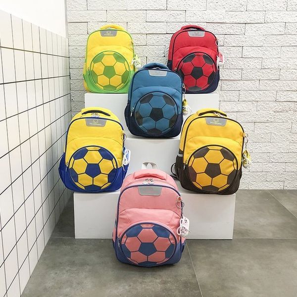 

2020 new cartoon football children's schoolbag bag backpack primary school students grade 1-3 kindergarten large class backpack