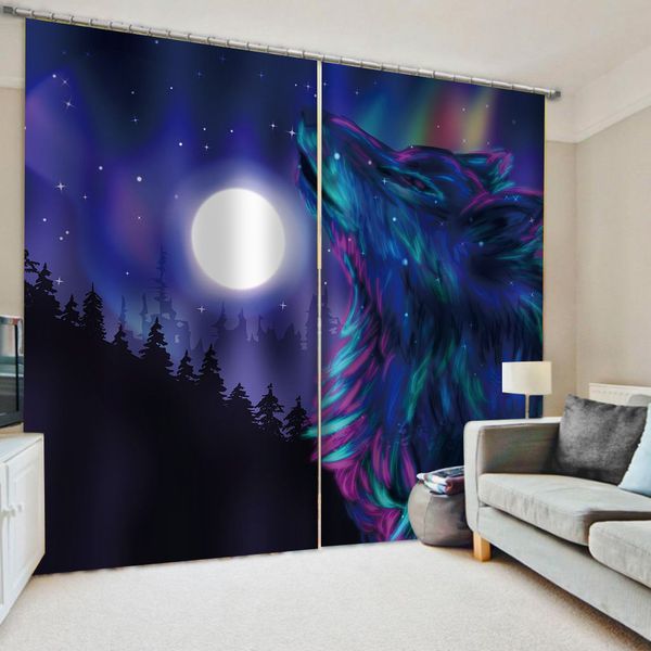 

luxury blackout 3d window curtain for living room bedroom blue moon curtains decoration curtain