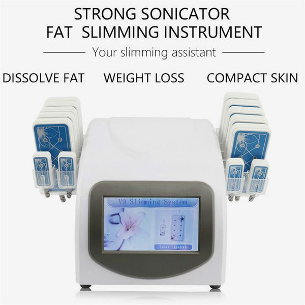 

650nm lipolaser lipo лазерная похудения красоты машина диодный лазер сжигания жира remover для коррекции фигуры 14pcs лопатки инструмент, Black