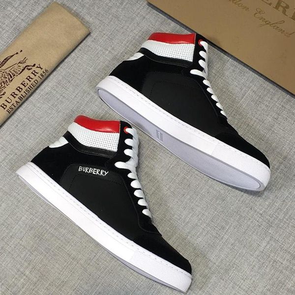 

luxury men 's vintage boots new arrival sports lightweight shoes high lace -up plus size casual men shoes scarpe da uomo di lusso, Black