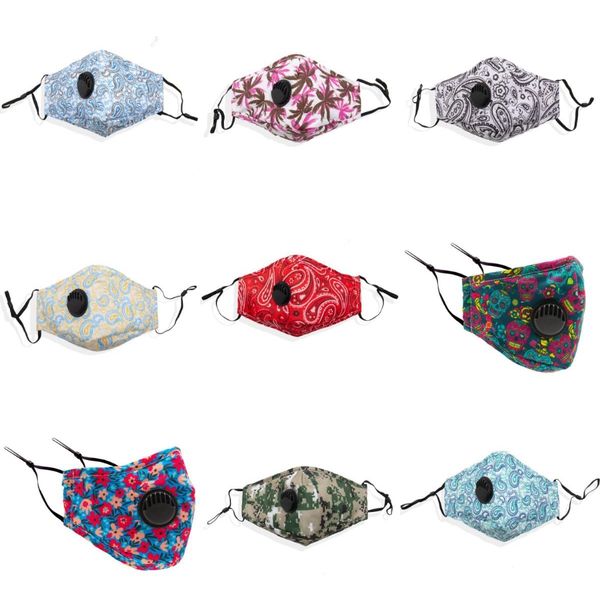 

chiffon printing flowers designer face mask cotton reusable face masks out door sport riding masks cotton designer mask#242, Black