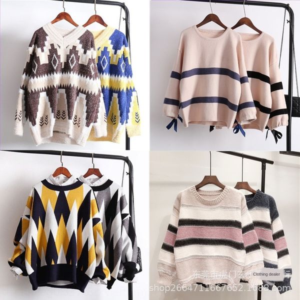 

fku8v korean women's knitwear night market purchase clothes sweater korean women's knitwear night market purchase sweater clothing, White