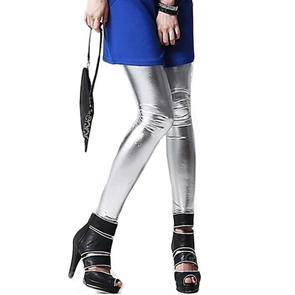

girls metallic colorful shiny sparkle spandex faux leather summer poplin leggings retail wholesale 5att 7ea2, Black