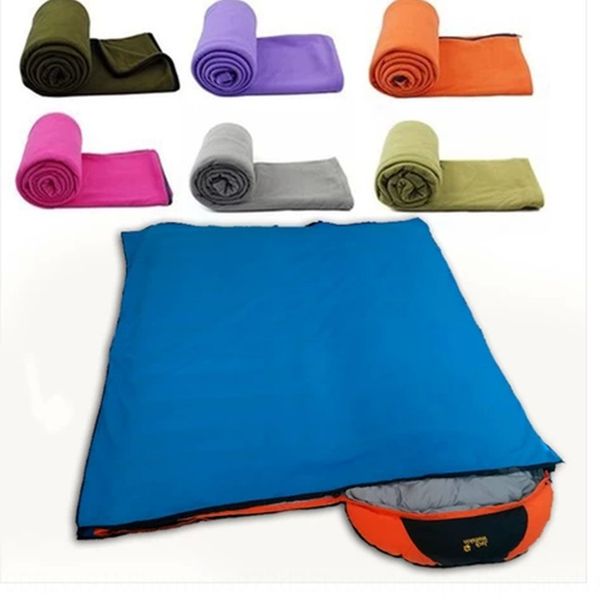 

m0s5s fleece sleeping bag wool blanket wool outdoor thickened envelope office lunch break blanket liner polar fleece indoor camping three se