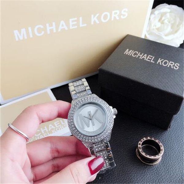 

2020mmk brand quartz watch casual full steel stylish woman full love heart dial designer women dress watches blue metal reloj mujer, Black