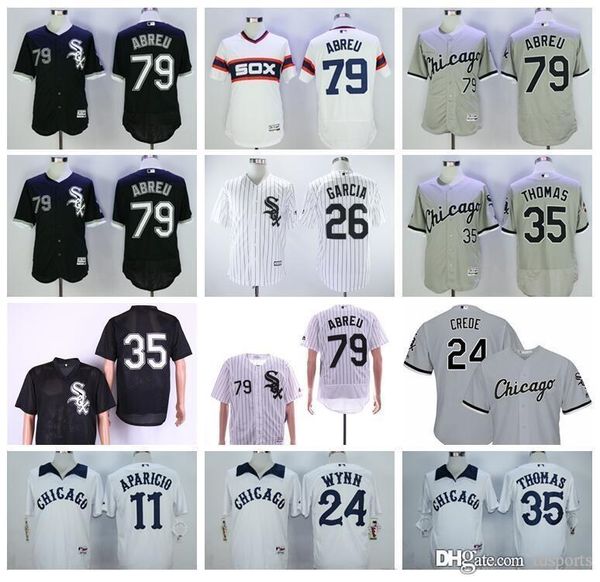 

мужчины дети женщины 1968 пенсию бейсбол 24 джо crede джерси 26 avisail garcia 35 frank thomas 79 jose abreu 11 luis aparicio vintage, Blue;black