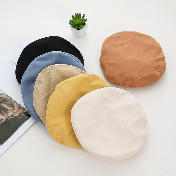 

new solid color all-match ins web celebrity fashion eaves cap beret flat women's navy hat beret, Blue;gray