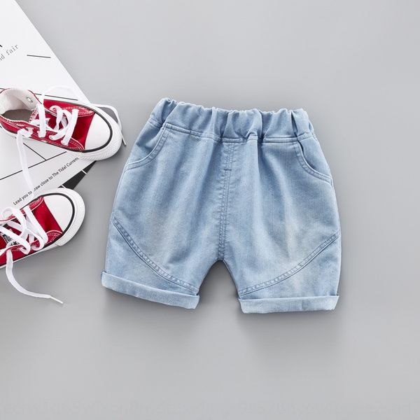 

2019 and wear jeans children's denim shorts summer children's wear boys' jeans five-point pants baby pants 1-3 years old, Blue