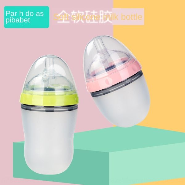 

pie ba beite wide mouth silicone imitation breast silicone milk bottle baby feeding soft milk bottle 150/250ml