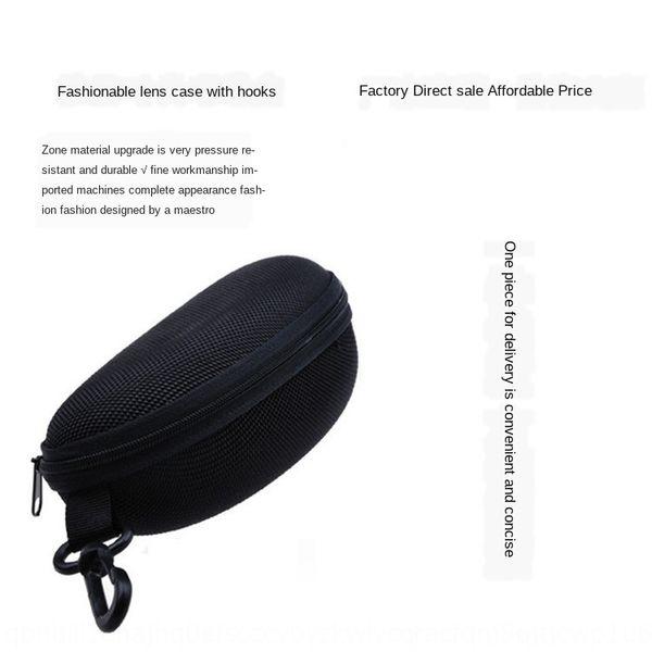 

fashion anti-pressure eva black adhesive hook glasses case zipper glasses case, Blue