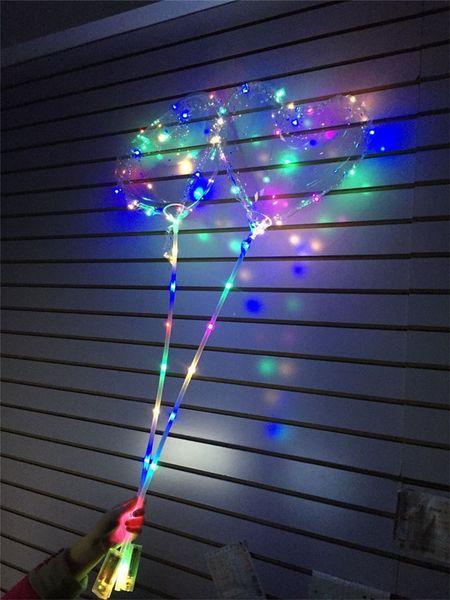 

with 80cm pole stick led balloon heart shape light up balloons 3m lights string transparent clear balloon xmas wedding house party decor 02