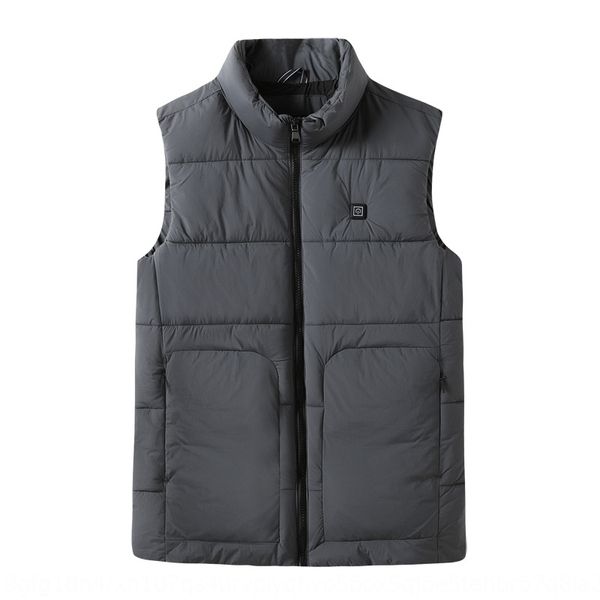

usb heating cotton waistcoat men's vest fat plus size sleeveless men's middle-aged and elderly thickened bar dad vest, Black;white