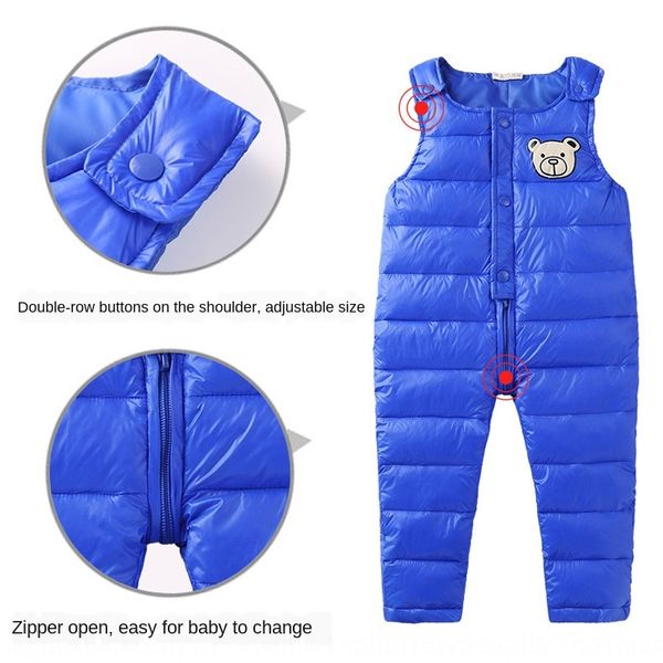 

youyu company new cotton belt cotton trousers jumpsuit men's and women's children's children's pants jumpsuit pants, Blue