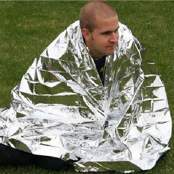 

ukoaw outdoor multi-functional insulation 130*210 outdoor multifunctional emergency double-sided silver survival life blanket sun protection