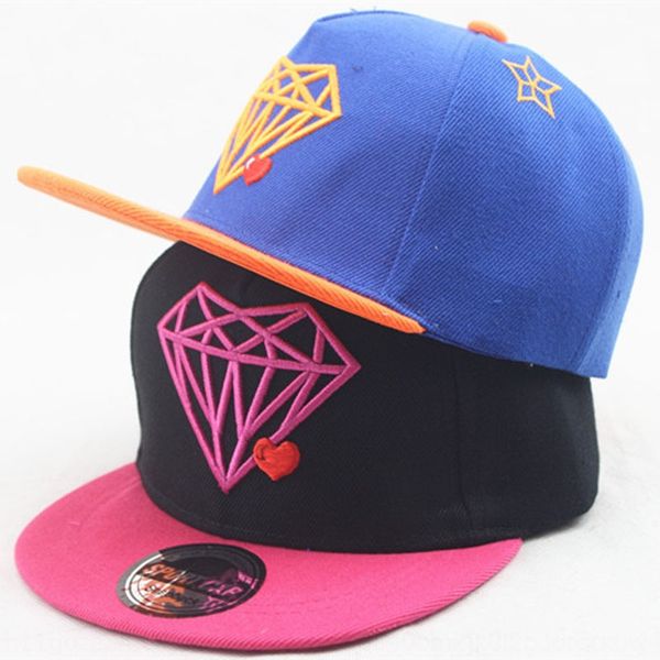 

korean embroidery love color matching hat for boys and girls flat baseball cap baseball cap edge hip-hop hat, Blue;gray