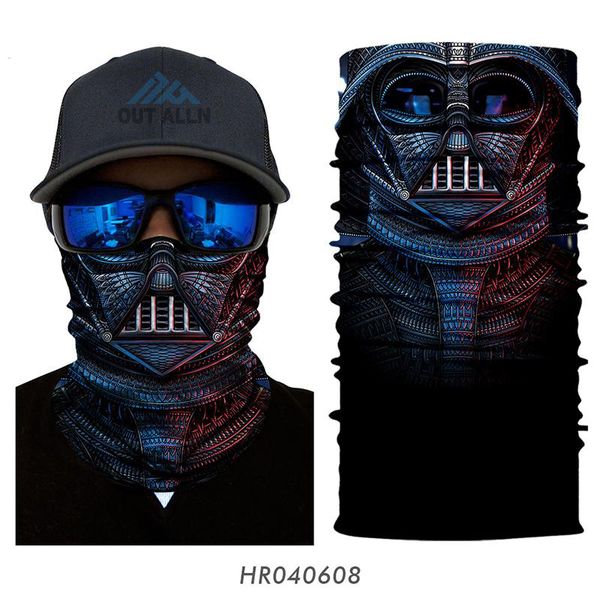 

3d seamless bandana marvel cycling masks darth vader quick drying headband hiking scarves ant-man neck gaiter outdoors face mask, Black