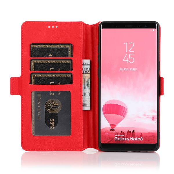 

бесплатная доставка роскошный телефон чехол для samsung galaxy note9 кожаный бумажник magnetic 2 in1 съемные крышки случаи