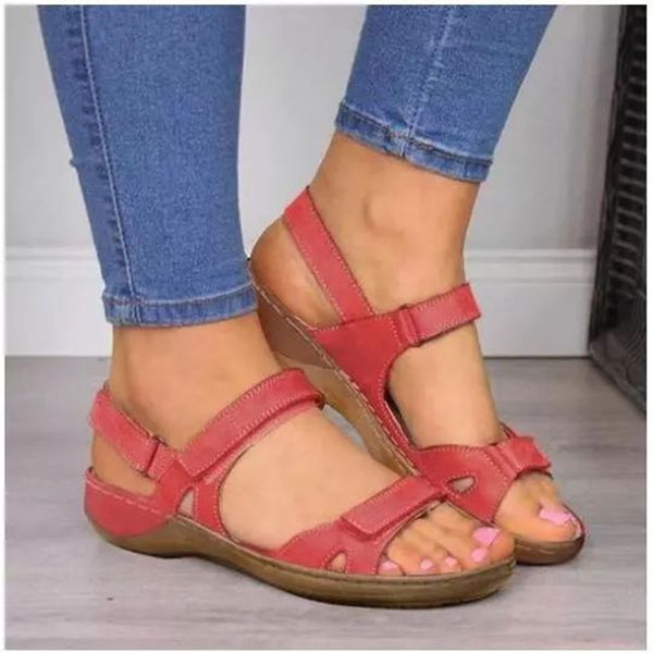 

new women retro classic summer sandals flat open toe non-slip shoes woman casual platform ladies gladiator office party sandals, Black