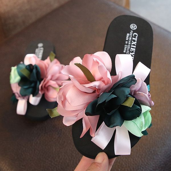 

ddlo2 outside fashionable new flat bottom cute sandals children' shoes children' shoes girl' parent-child sandals women&#0, Black;grey
