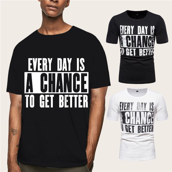 

mens letter summer loose tshirts man o-neck short sleeve 3xl tees men every day fashion, White;black