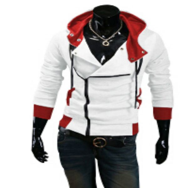 

plus size new fashion stylish men assassins creed 9 desmond miles costume hoodie cosplay coat jacket, Black;brown