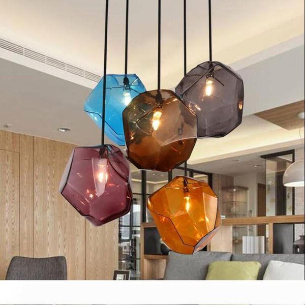 

simple lamp stone glass pendant lights colorful indoor lighting the restaurant dining room bar shores g4 led light fixture