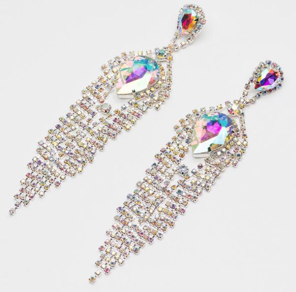

bohemian exaggerated tassel earrings women's long exquisite creative earrings jewelry nightclub fashion wy1471, Silver