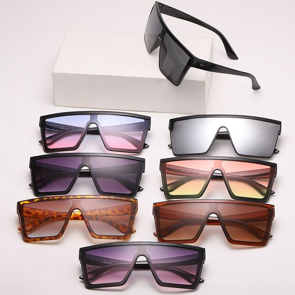 

new square full frame sun anti-uv sunglasses color film gradient sunglasses for men and women, White;black