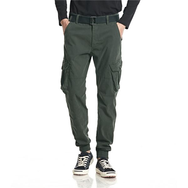

new militar tactical pants combat trousers swat army pants mens cargo outdoors tactical cotton pencil trousers, Black