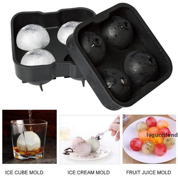 

4 large sphere molds bar drink whiskey big round ball ice brick cube maker mold mould ice balls tray dhl fast shipping