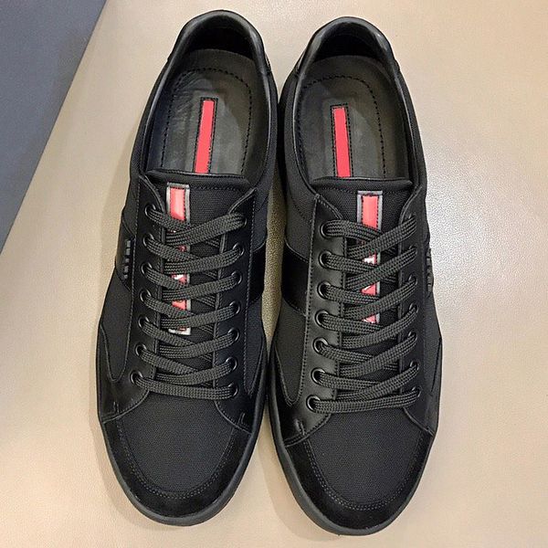 

new highquality mens sneakers, mens leather laceup breathable soft autumn casual flat sneakers simple fashion sneakers loafers with orig qwy, Black