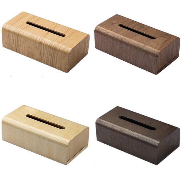 

korean home style accessory solid wood rectangle clay tissue box craft decoration white blank lightweight home durable water resistance