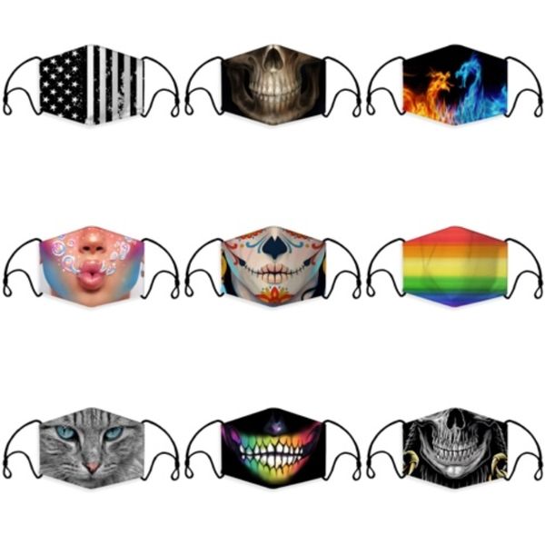 

reusable cotton face masks with breath valve pm2.5 mouth mask anti-dust fabric mask washable mask with filter#120