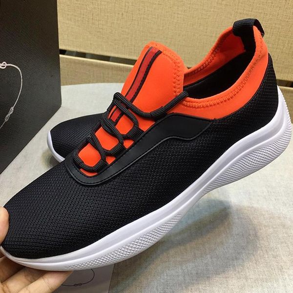 

lightweight mesh and neoprene sneakers mens shoes fashion classic autumn and winter shoes vintage lace -up low men shoes scarpe da uomo, Black