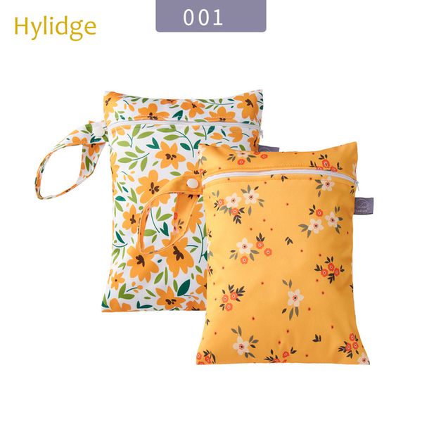 

hylidge 2pcs small zipper diaper bags for stroller 18x25cm waterproof wetbag for diapers storage bag wet bag mini mommy