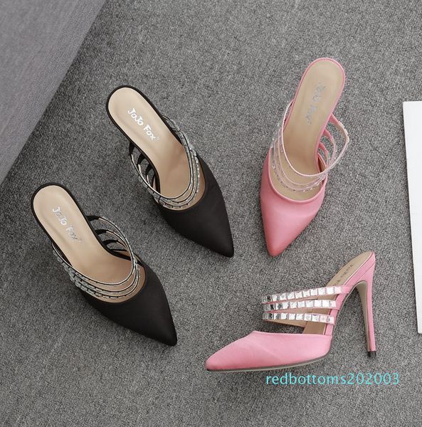 

with box size 5 to 41 adorable rhinestone wedding shoes pink black fashion luxury designer women shoes r03