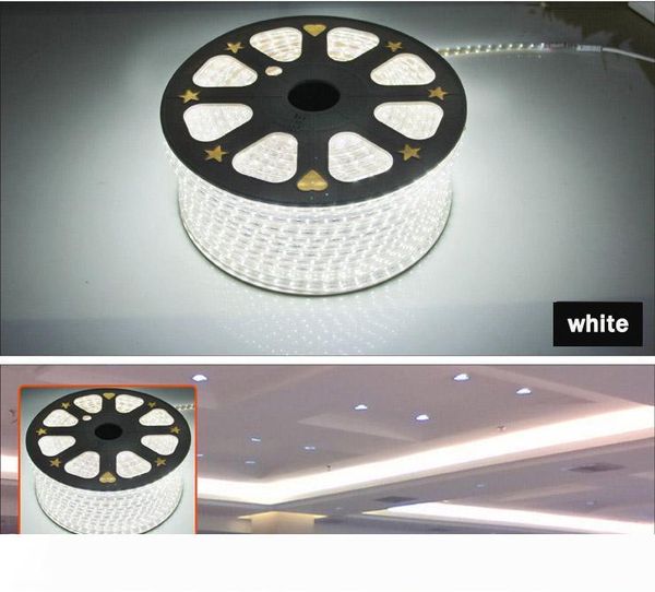 

5730 3014 2835 5050 smd 100m 110v 220v d20 led strips fita led strip light waterproof flexible ribbon rope white warm white
