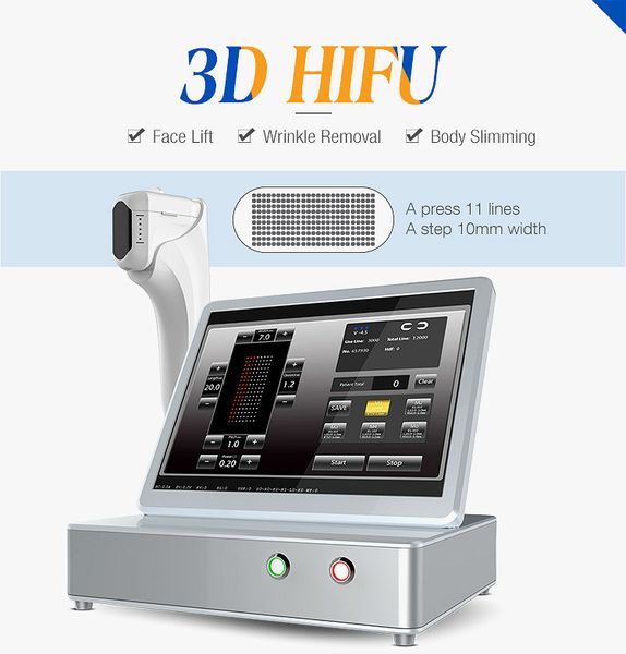 

3d hifu wrinkle removal ultrasound machine factory price with 1.5 3.0 4.5 8.0 13.0mm cartridges