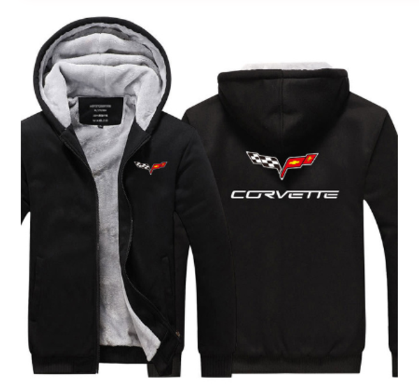 

2020 casual men cotton warm male for chevrole t corvette sweathshirt hoodies zipper coats male thicken jackets w