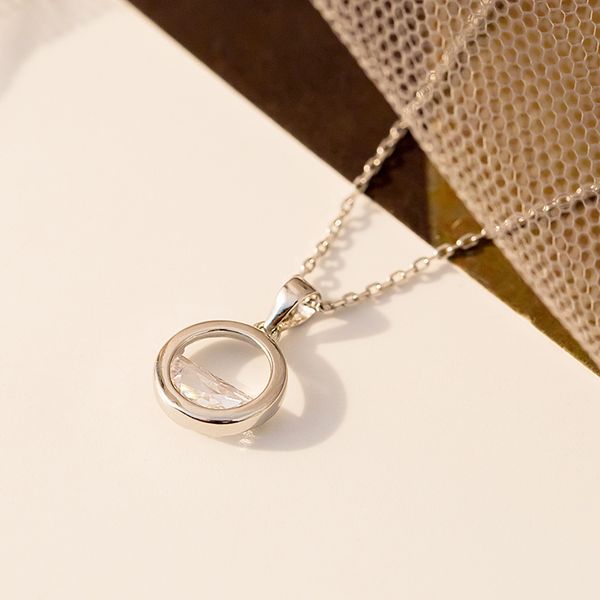 

korean fashion geometric zircon women choker necklace simple girl statement pendant necklaces cute korean jewelry 2020 gift, Silver