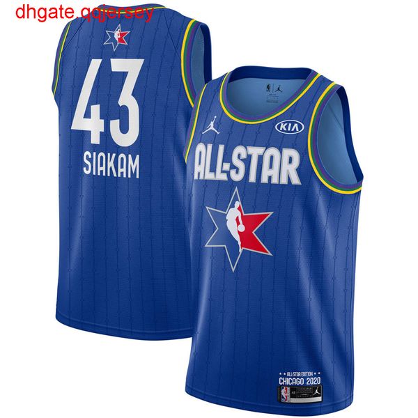 

горячая продажа мужская # 43 паскаль siakam синий 2020 all-star gamefinished джерси, Gray