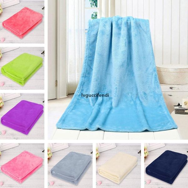 

travel 50x70cm flannel blanket solid soft kids fleece blankets for adults coral polaire plaid flannel blanket for couch