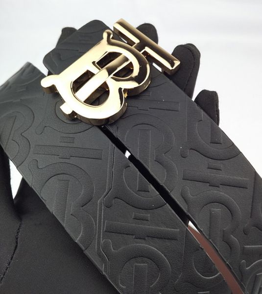 

style men's leather men's plate buckle belt fashion smooth buckle leather fashion belts ing, Black