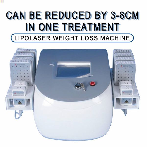 

non invasive 980nm 12 pads lipo laser machine lipo light lipolaser slimming machine fat burning lipolaser machine with high quality, Black