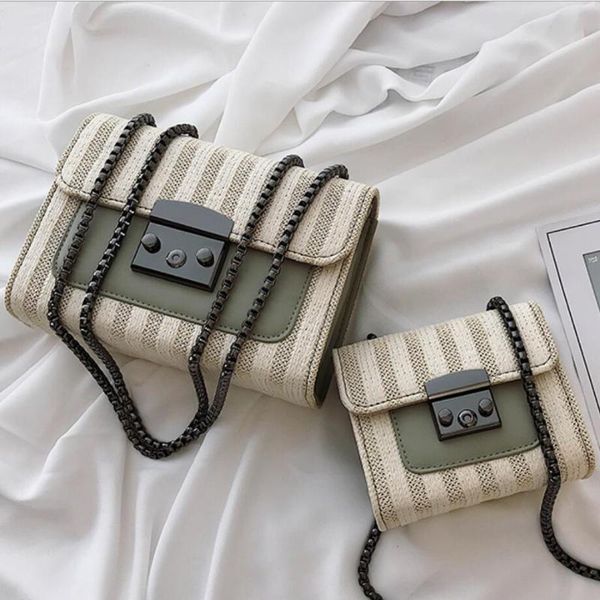 

elegant female mini flap square bag 2020 fashion new quality leather women's designer handbag lock chain shoulder messenger bag