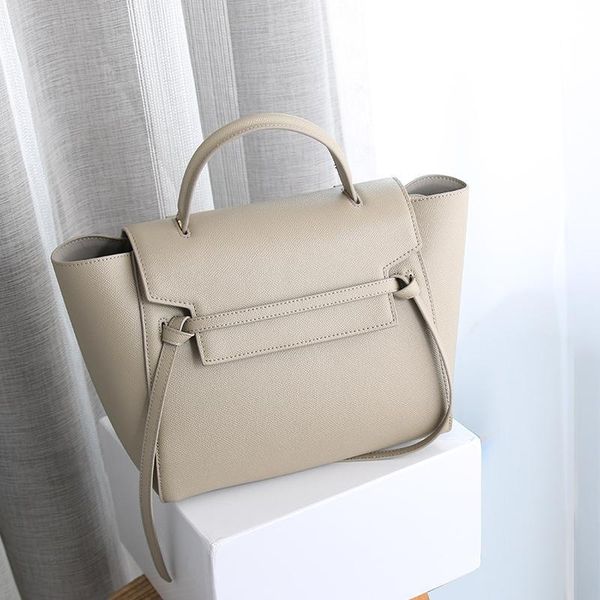 

women leather genuine new tote shoulder luxury ladies trapeze bags designer cowhide handbag women blue fashion bag bags bag gray tintu, Red;black