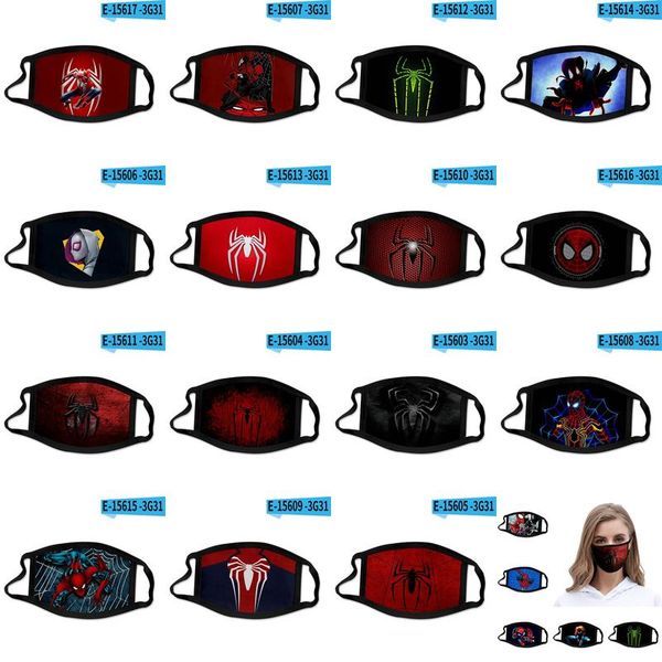 

into the паук verse 3d printing designer face mask маски хлопок многоразовый face out door спорт езда маски мода abc2007 imyyj, Black