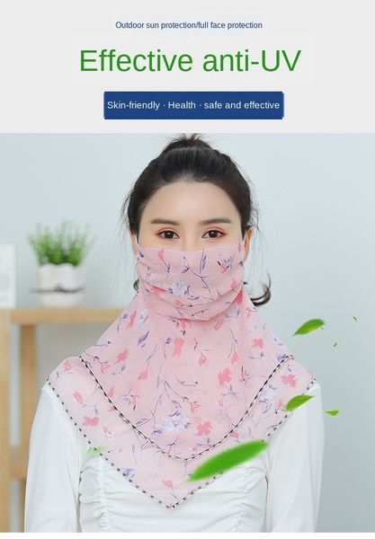

sunscreen scarf mask female neck breathable full scarf protection protection face cover uv-proof chiffon thin veil