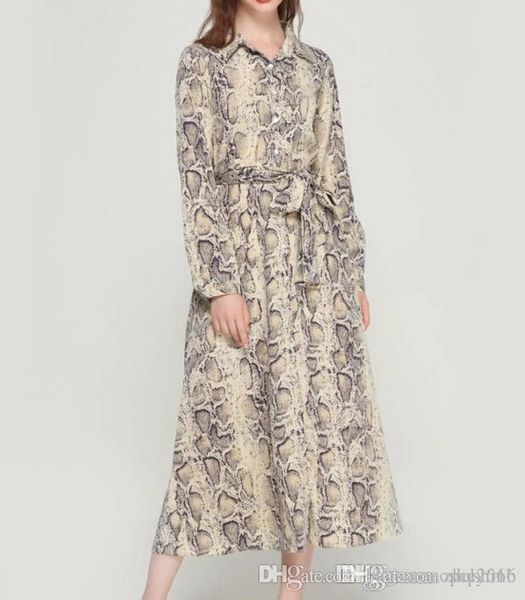 

women dress v-neck sling summer long sleeve elegant snake striped lady print ruched elastic waist skirt casual loose dresses size s-xl, Black;gray