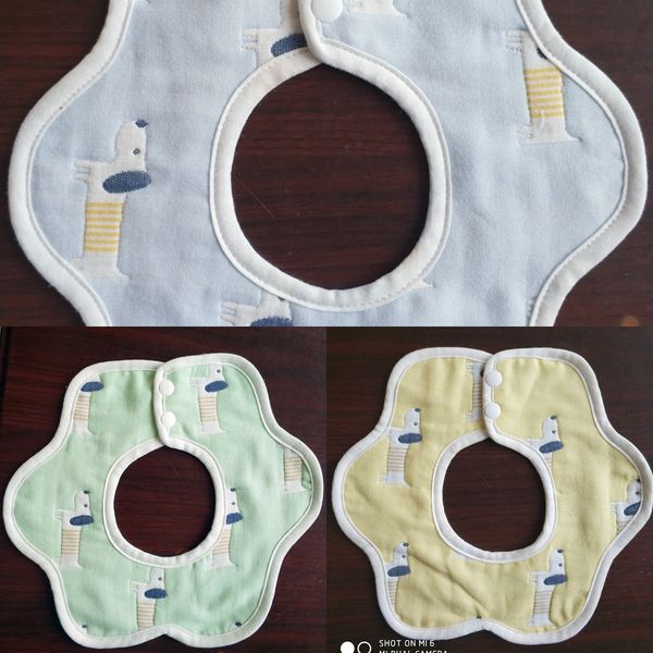

cotton gauze petal octagonal 360 rotatable octagonal bib maternal and infant supplies meal waterproof bib